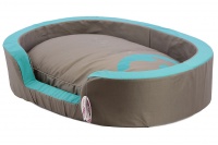 Luxusní pelech pro psy z limitované edice BOBBY. Materiál broušená bavlna, vyjímatelný polštář, barva šedá.