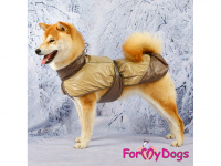  Obleček pro psy i fenky malých až středních plemen – stylová pláštěnka BROWN JACKET od ForMyDogs. Zapínání na sponu, hladká podšívka. (FOTO)
