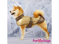   Obleček pro psy i fenky malých až středních plemen – stylová pláštěnka BROWN JACKET od ForMyDogs. Zapínání na sponu, hladká podšívka. (FOTO 5)