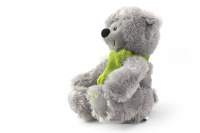Plyšová hračka pro psy – medvídek. Příjemný měkoučký materiál, při stisknutí píská, barva šedá.