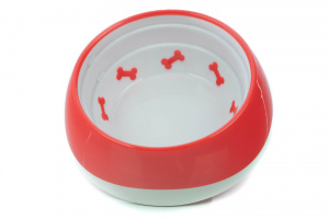  Designová miska CROCI pro malé psy a kočky z lehoučkého TPR plastu, červená (2)