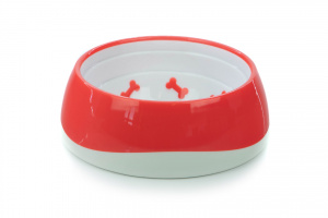  Designová miska CROCI pro malé psy a kočky z lehoučkého TPR plastu, červená