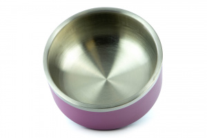  Ocelová miska pro psy CROCI VINTAGE vhodná na vodu i krmivo, objem 950 ml, fialová (2)