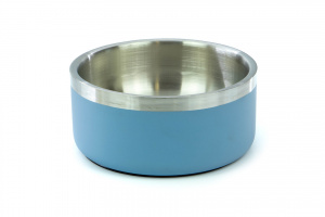  Ocelová miska pro psy CROCI VINTAGE vhodná na vodu i krmivo, objem 950 ml, modrá.