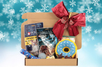 Cherryn Vánoční box pro malé psy s pamlsky a hračkami dle výběru – verze pro kluky i holky. Včetně sváteční mašle. (3)