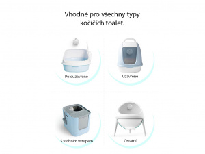  UAH Odor Deodorizer je vybaven deodorizační technologií, která odstraní až 99 % zápachu ze steliva v kočičích toaletách (5)