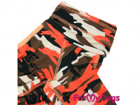  Obleček pro psy – lehoučký jednovrstvý overal DUSTER ORANGE CAMOUFLAGE, detail límce