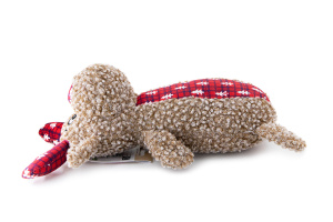  Vánoční plyšový sob – 35 cm měkoučkého plyše s pískátkem uvnitř. Ideální hračka pro střední psy – pro radost, zábavu i sváteční pohodu (4)