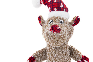  Vánoční plyšový sob – 50 cm měkoučkého plyše s pískátkem uvnitř. Ideální hračka pro střední psy – pro radost, zábavu i sváteční pohodu (2)