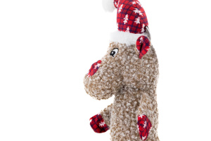  Vánoční plyšový sob – 50 cm měkoučkého plyše s pískátkem uvnitř. Ideální hračka pro střední psy – pro radost, zábavu i sváteční pohodu (3)
