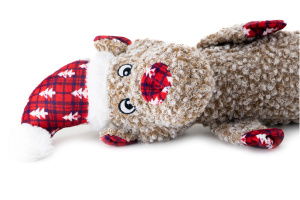  Vánoční plyšový sob – 50 cm měkoučkého plyše s pískátkem uvnitř. Ideální hračka pro střední psy – pro radost, zábavu i sváteční pohodu (5)