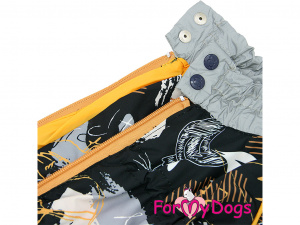  Obleček pro psy jezevčíků – zateplená nepromokavá pláštěnka AUTUMN od ForMyDogs, detail zapínání