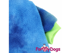  Obleček pro psy i fenky – tričko BLUE GREEN FLEECE od ForMyDogs v originálním designu pro moderní a stylové psy (5)