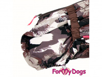  Obleček pro psy Welsh Corgi – nepromokavá pláštěnka BROWN CAMOUFLAGE od ForMyDogs (3)