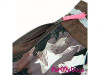  Obleček pro psy Welsh Corgi – nepromokavá pláštěnka BROWN CAMOUFLAGE od ForMyDogs (5)