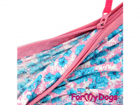  Obleček pro fenky – bavlněný overal ForMyDogs DUSTER BLUE FLOWERS (4)