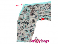  Obleček pro fenky – overal ForMyDogs DUSTER GREY FLOWERS, multicolor (4)