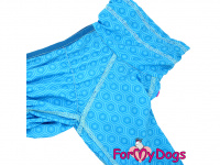  Obleček pro psy – bavlněný overal ForMyDogs DUSTER WATER BLUE (2)