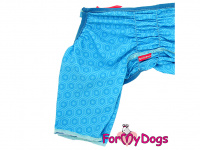  Obleček pro psy – bavlněný overal ForMyDogs DUSTER WATER BLUE (3)