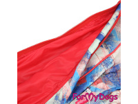  Pláštěnka pro fenky ForMyDogs MULTICOLOUR BLUE s hladkou podšívkou a otvorem na vodítko (3)