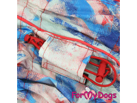  Pláštěnka pro fenky ForMyDogs MULTICOLOUR BLUE s hladkou podšívkou a otvorem na vodítko (4)