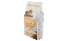  Granule pro kočky pro redukci chlupových bezoárů IAMS HAIRBALL – vyvážené krmivo s čerstvým kuřecím masem, doplněné o vitamíny a minerály, omega-3 a 6 mastné kyseliny a prebiotika. Balení 2 kg. (2)