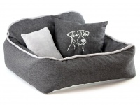 Pelíšek pro psy s polštářkem ze speciální edice HafHaf-shop, šedý (3)