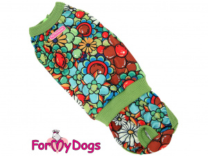  Hárací overal pro fenky ForMyDogs MULTICOLOUR FLOWERS