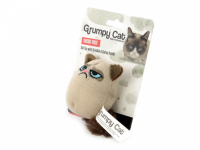  Hračka pro kočky – šustící plyšová kočka GRUMPY CAT plněná kvalitním catnipem, velikost cca 11 cm. (3)