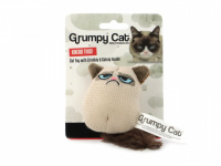  Hračka pro kočky – šustící plyšová kočka GRUMPY CAT plněná kvalitním catnipem, velikost cca 11 cm.