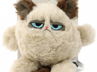  Plyšová hračka pro psy GRUMPY CAT. Velikost hračky cca 20 × 18 × 10 cm, při stisknutí píská. Vhodná pro malá až střední plemena psů. (4)