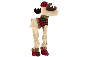 Hračka pro psy od ROSEWOOD – natahovací sob. Hračka je vyrobená z měkoučké látky kombinované s kožešinkou, délka cca 50 cm, pískací. (3)