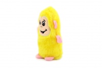 Plyšová hračka pro psy – pískací opička. Velikost hračky cca 14 cm, vhodná pro štěňata a malá plemena psů. Barva žlutá. (3)
