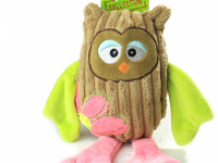Plyšová pískací hračka pro psy – sova od HUHUBAMBOO. Velikost hračky cca 22 cm, vhodná pro malá až střední plemena psů. (4)