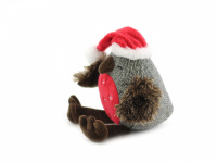  Vánoční pískací hračka pro psy od ROSEWOOD – roztomilá plyšová sova s červenou čepičkou. Měkoučký materiál, velikost cca 24 cm. (2)