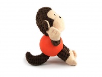Hračka pro psy od URBAN PUP kombinující bavlněné tělo s odolným gumovým míčkem. Při zmáčknutí píská, velikost hračky cca 18 cm. (4)