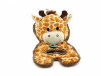  Originální hračka pro psy od PETstages – žirafa z měkoučkého plyše obšitá pevným provazem. Hračka při stisknutí píská a šustí. Velikost 50 cm, barva hnědo-bílá. (2)