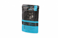  Kompletní krmivo, kapsička pro dospělé kočky FITMIN DUCK– omáčka s kachními filety. Obsahuje 82 % masa, hmotnost 85 g. (2)