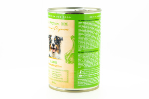  Kompletní krmivo pro dospělé psy i štěňata – monoprotein ve formě paté s vysokým obsahem jehněčího masa. 400 g. (3)