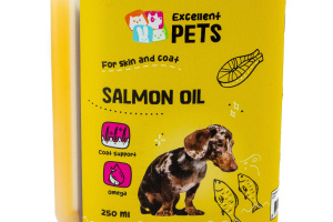  Lososový olej Excellent Pets SALMON OIL je doplňkové krmivo pro psy, které pomáhá udržovat zdravé klouby, podporuje imunitní systém, příznivě působí na srdce a podporuje chuť k jídlu (5)