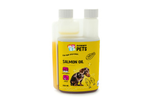  Lososový olej Excellent Pets SALMON OIL je doplňkové krmivo pro psy, které pomáhá udržovat zdravé klouby, podporuje imunitní systém, příznivě působí na srdce a podporuje chuť k jídlu