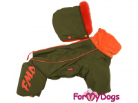  Nový typ zatepleného membránového zimního overalu pro psy KHAKI od For My Dogs (3)