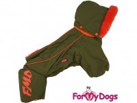  Nový typ zatepleného membránového zimního overalu pro psy KHAKI od For My Dogs (4)