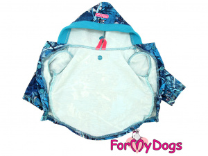  Obleček pro psy i fenky od ForMyDogs – mikina z elegantního úpletu BLUE, rub