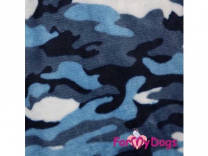 Obleček pro větší psy i fenky – modrá maskáčová mikina (3)