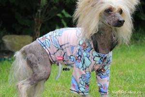 FOTO – Oblečky pro psy – teplá mikina z měkoučké pleteninové látky FLOWERS (3)