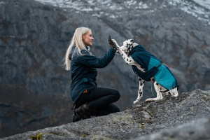 Lehká, větruodolná a nepromokavá zimní bunda Non-stop dogwear Glacier jacket 2.0 v elegantní tmavě modro-tyrkysové kombinaci (2)