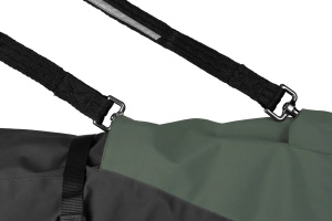  Nepromokavá zimní bunda Non-stop dogwear Glacier wool jacket 2.0 v zeleno-šedé kombinaci spojuje špičkovou izolaci Ultron & PrimaLoft® s podšívkou ze 100% merino vlny (2)