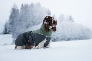  Lehoučká a funkční zimní bunda pro psy GLACIER WOOL JACKET 2.0 s podšívkou z přírodního vlákna, modrá (3)