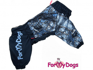  Obleček pro větší psy – lehoučká pláštěnka BLUE DENIM od ForMyDogs